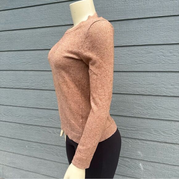 J. Crew Mercantile Womens XS Sweater Crew Neck Brown Long Sleeve Wool Blend - Picture 5 of 8